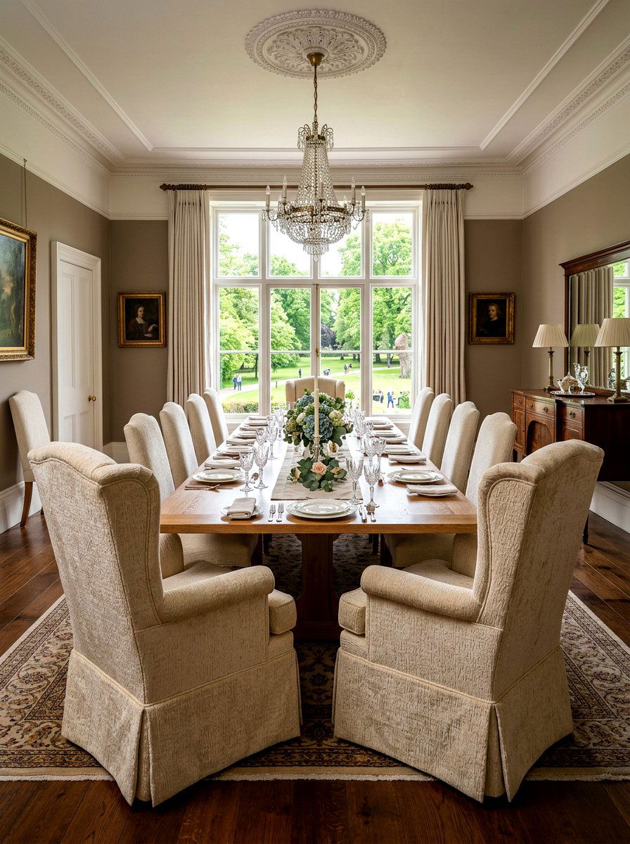 Armchair With Skirted Base - 30 skirted dining chair ideas