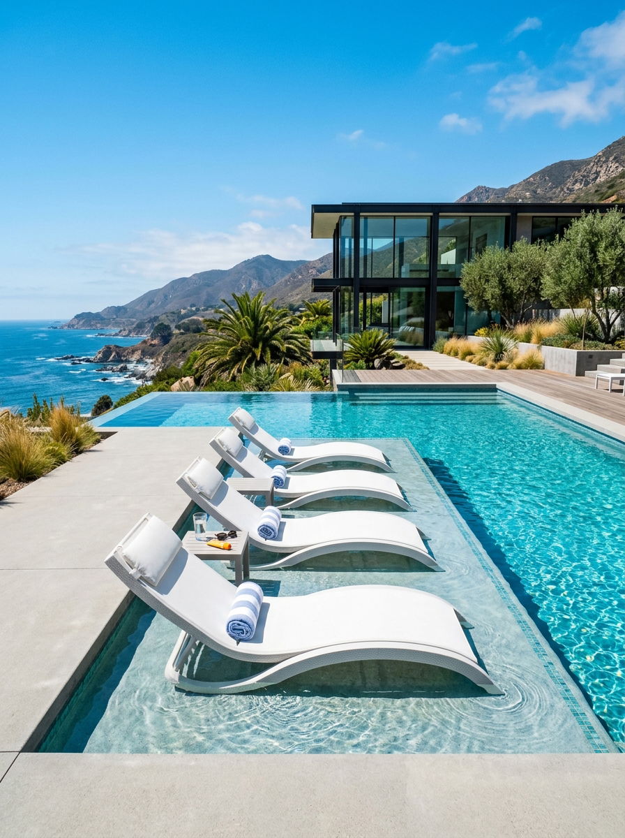 30 Pool Ledge Lounger Ideas for Ultimate Backyard Comfort