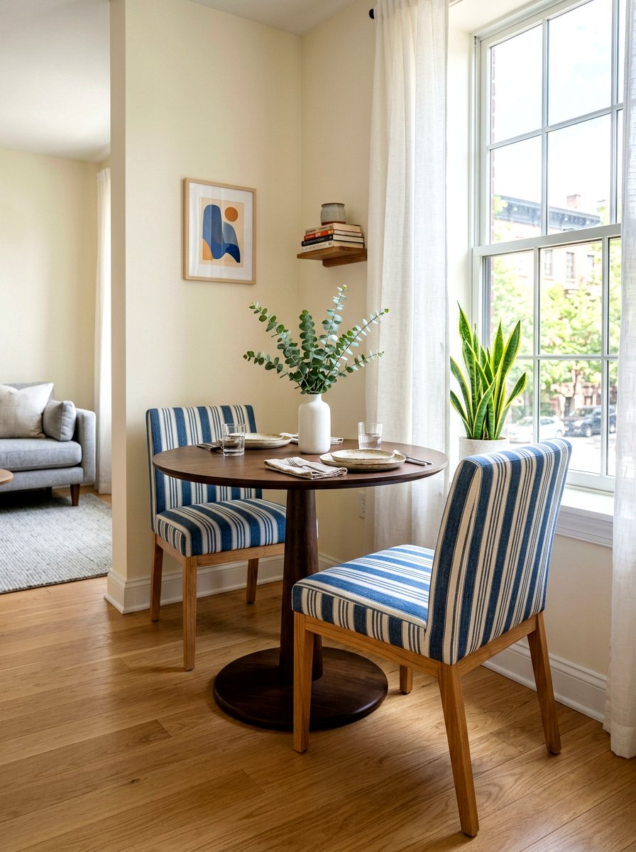 Armless striped dining chair - 30 striped dining chair ideas
