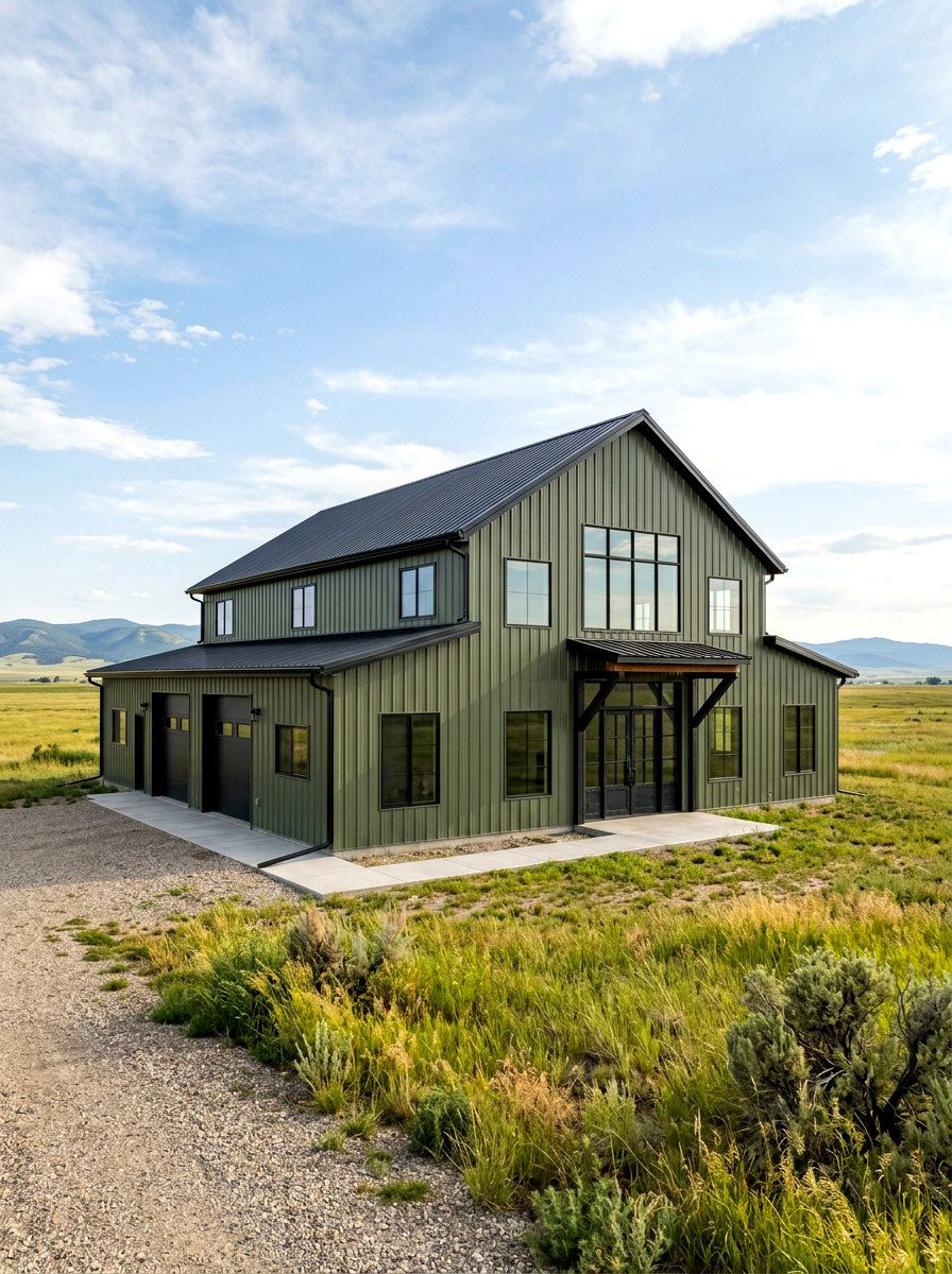 Army Green Metal Siding - 30 green house exterior ideas