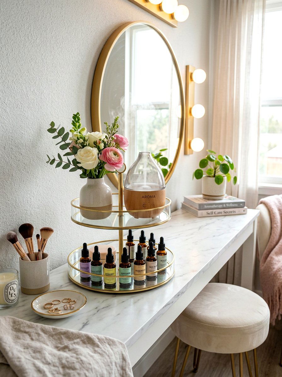 Aromatherapy Accessory Display - 30 aromatherapy room ideas