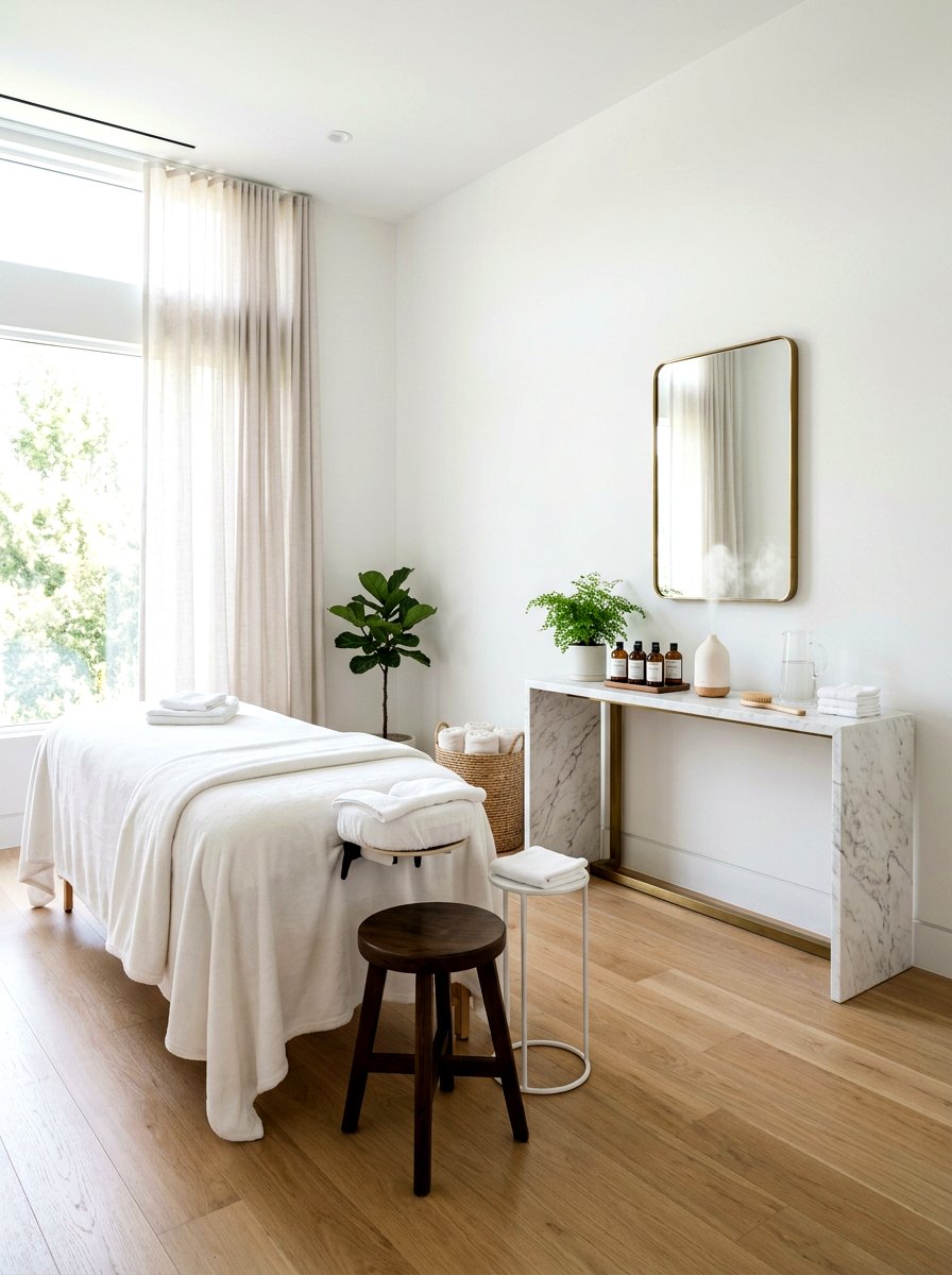 Aromatherapy Massage Area - 30 massage corner ideas