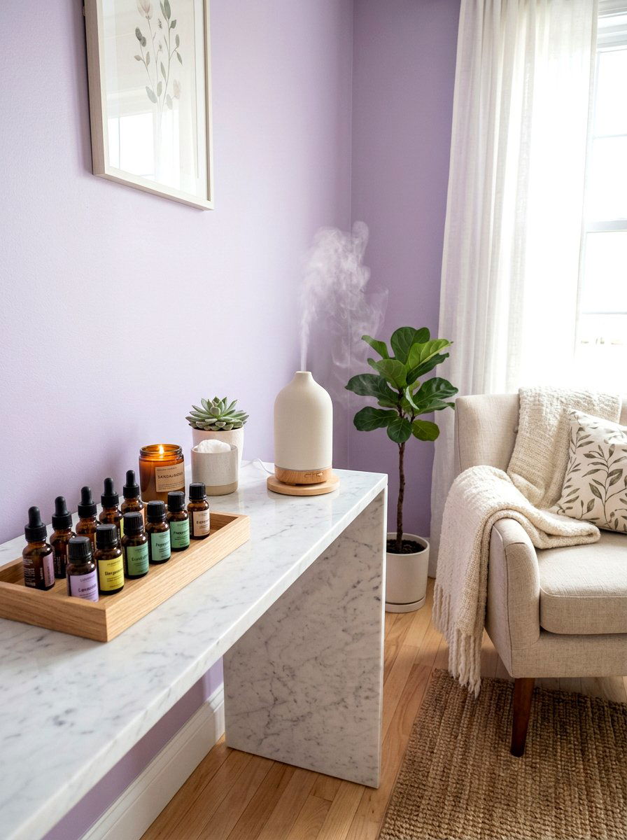 Aromatherapy Station - 30 wellness nook ideas