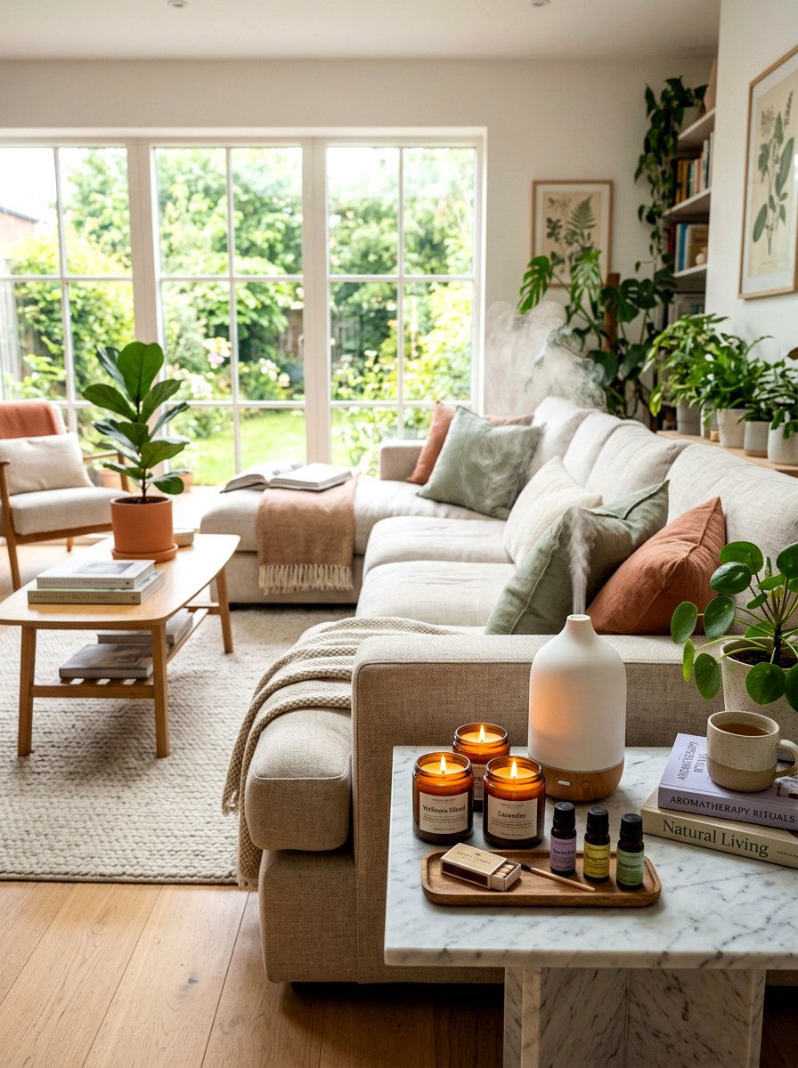 Aromatherapy focused living room - 30 restorative living room ideas