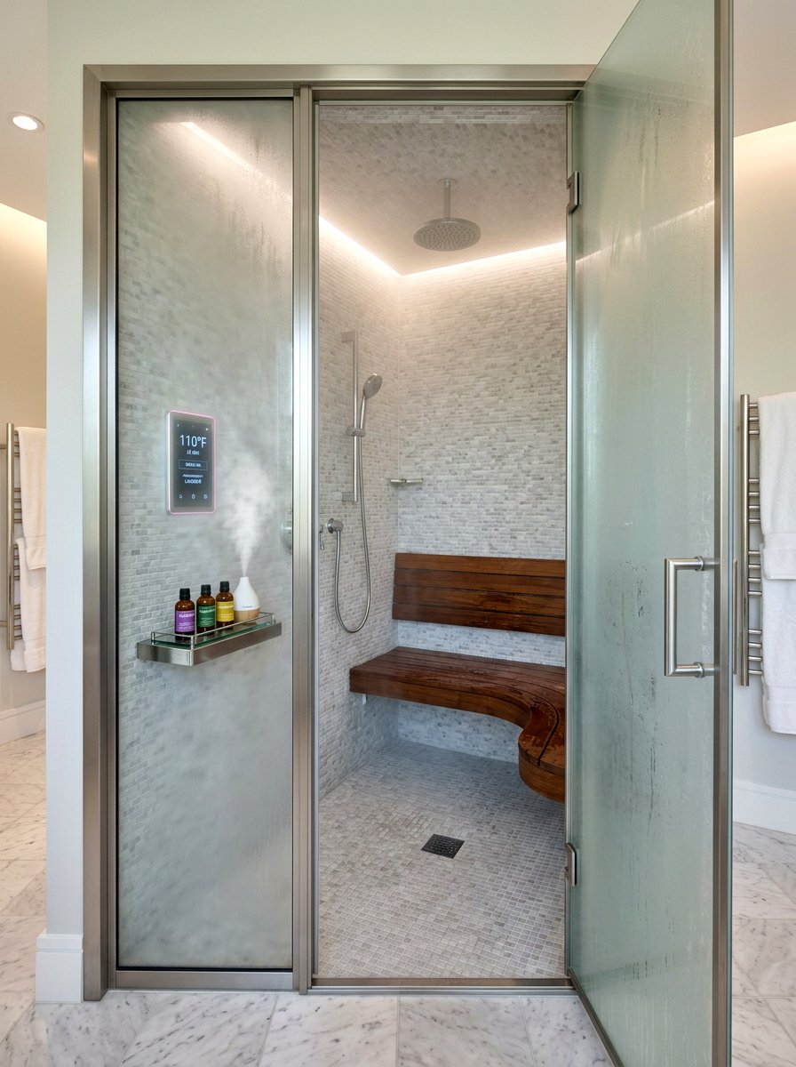 Aromatherapy steam shower system - 30 spa shower bathroom ideas