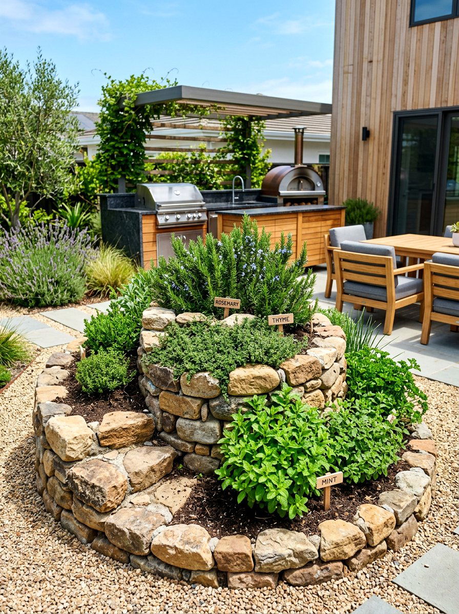 Aromatic Herb Spiral - 30 fragrance garden ideas