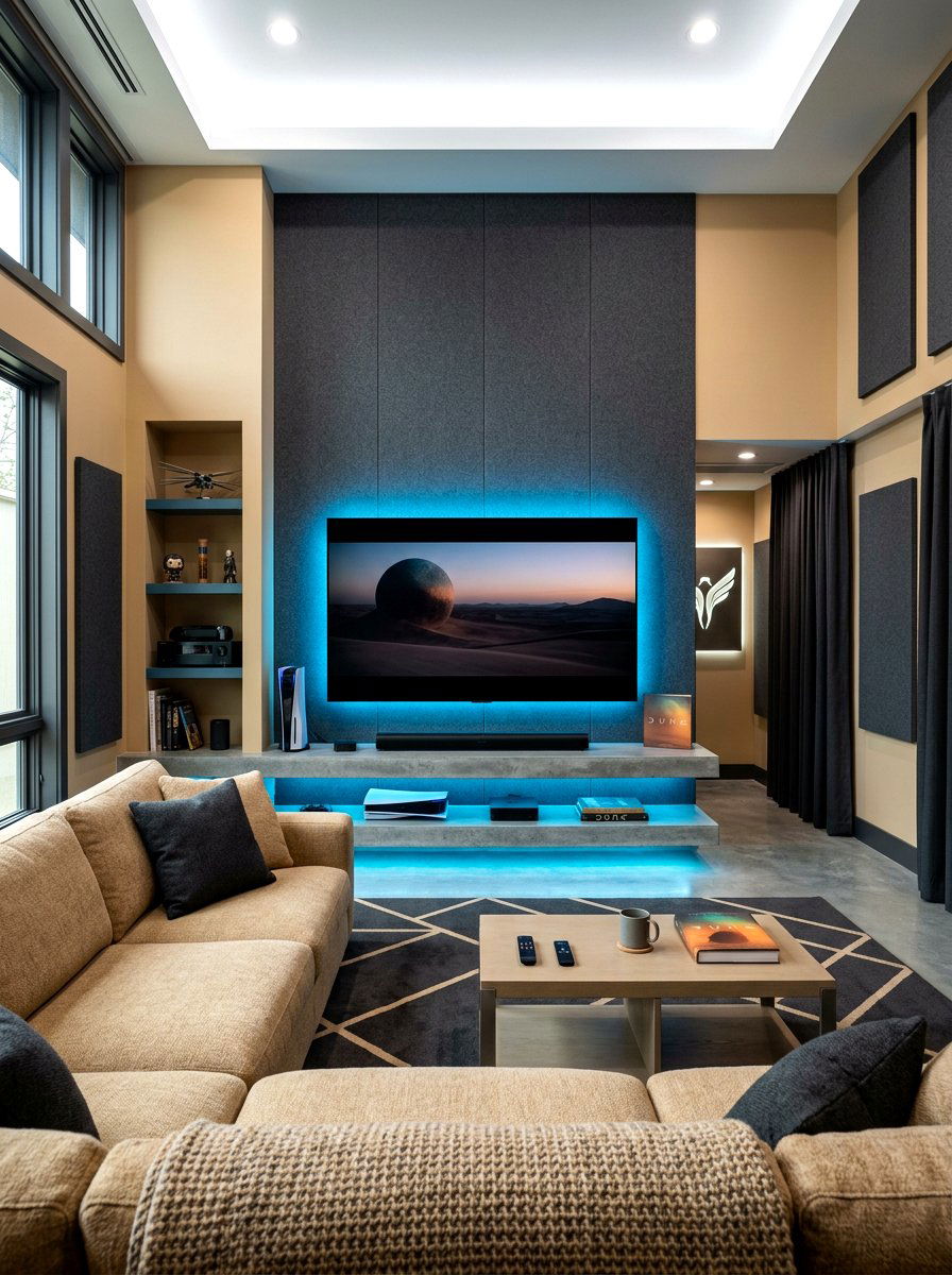 Arrakis Blue Accent Lighting - 30 dune inspired decor ideas