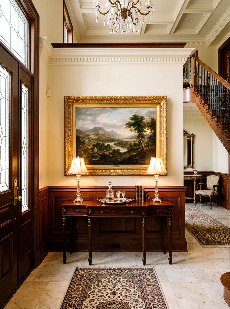 Art Above Console Table - 30 console styling ideas