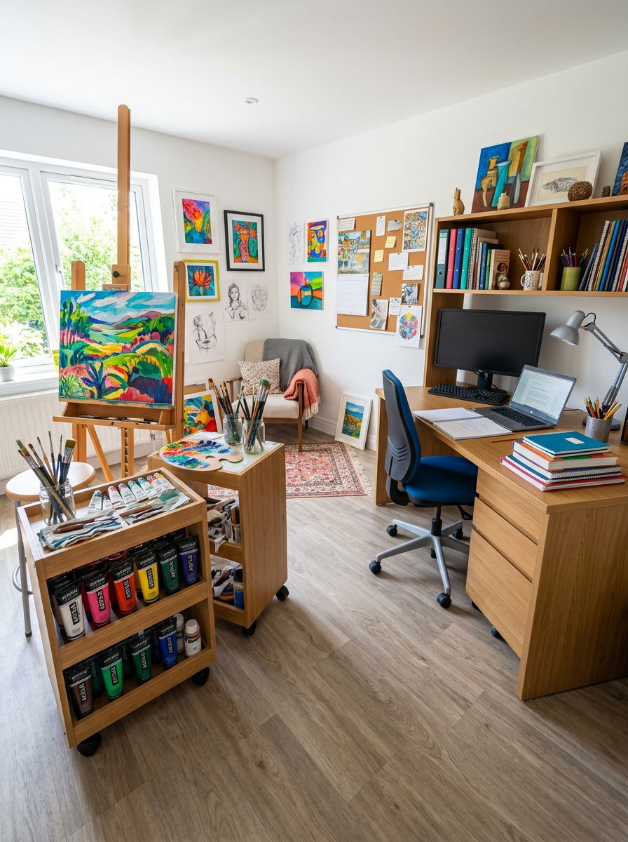Art And Study Combo Room - 30 homework studio kids ideas
