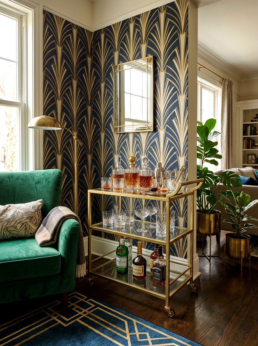Art Deco Bar Cart - 30 art deco home ideas