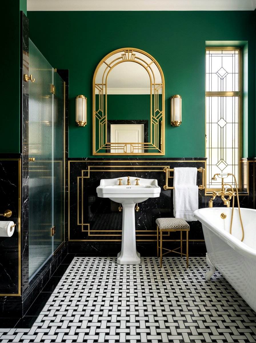 Art Deco Bathroom - 30 retro home decor ideas