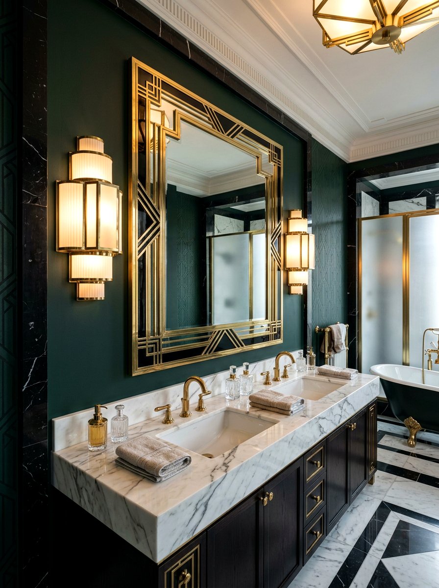 Art Deco Bathroom Lighting - 30 eclectic bathroom ideas