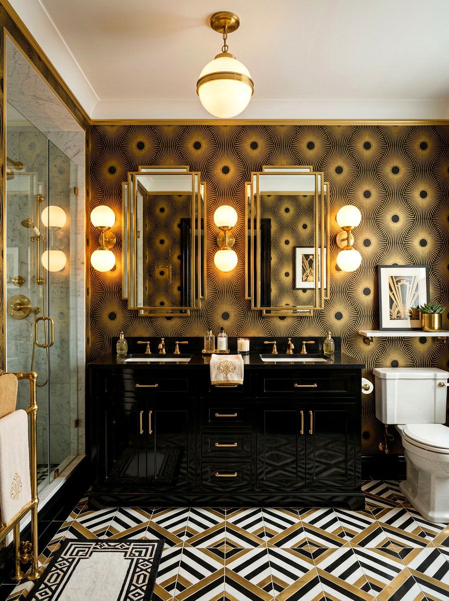 Art Deco Bathroom - 30 guest bathroom ideas