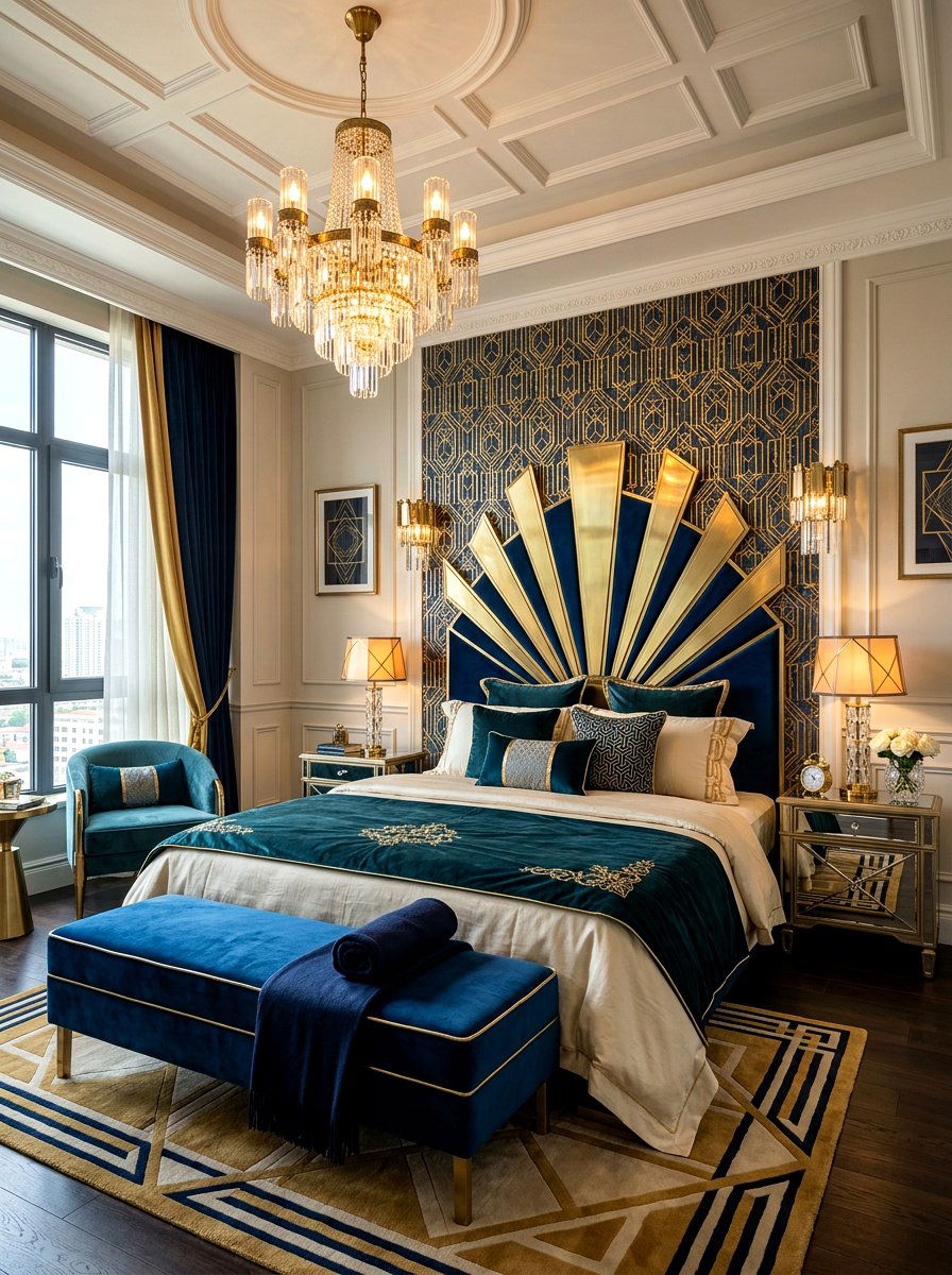 Art Deco Bedroom - 30 boutique hotel bedroom ideas