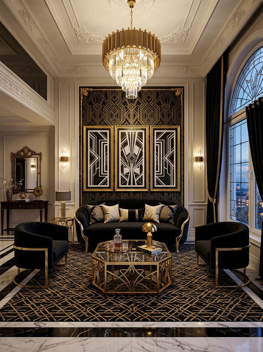 Art Deco Black and Gold Decor - 30 art deco home ideas