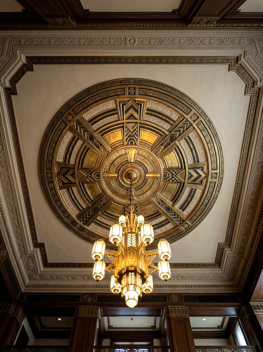 Art Deco Ceiling Medallion - 30 art deco home ideas
