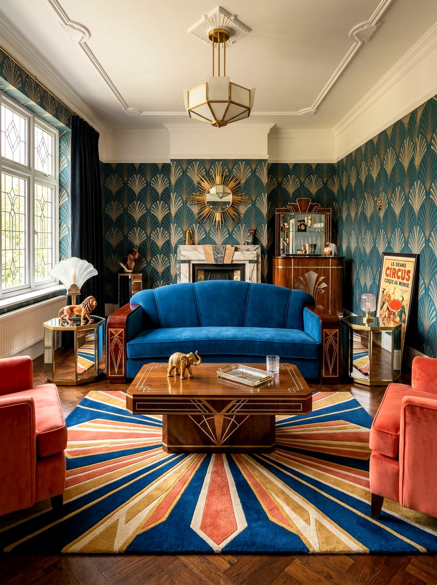 Art Deco Circus Living Room - 30 circus inspired living room ideas