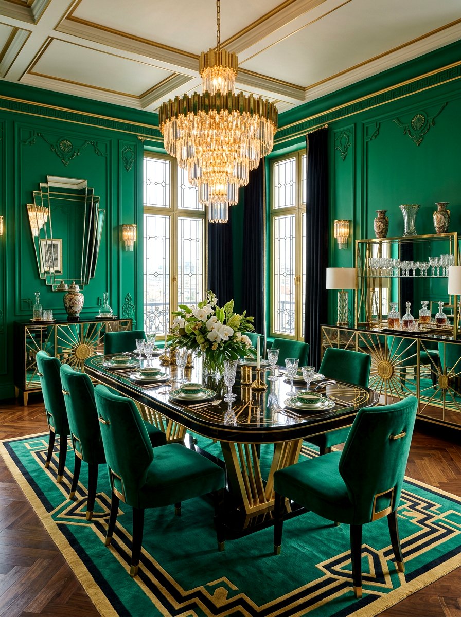 Art Deco Dining Room - 30 dining room makeover ideas