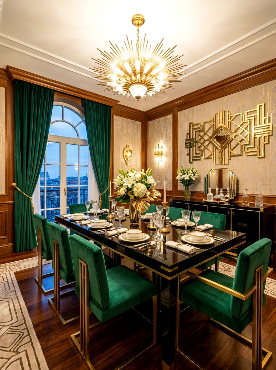 Art Deco Dining Room - 30 romantic dinner room ideas