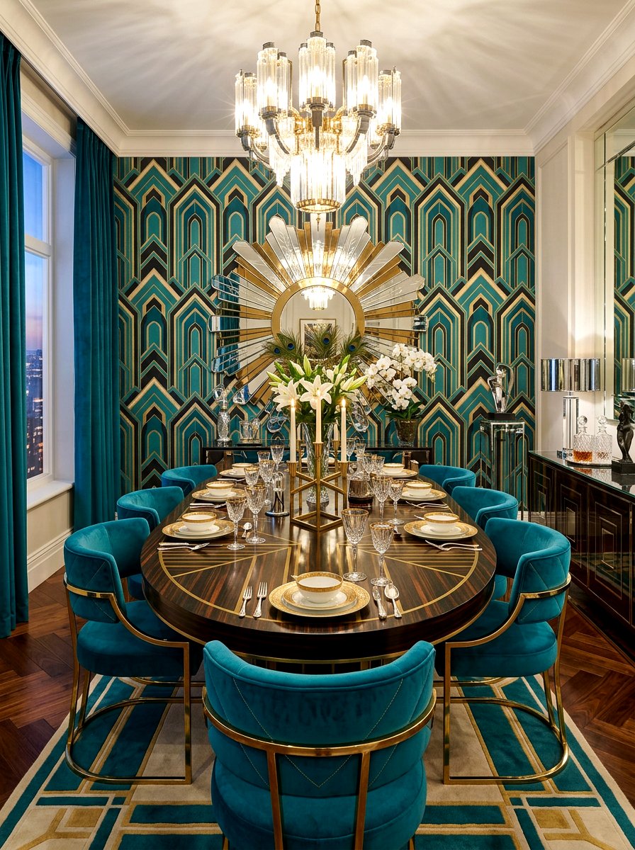 Art Deco Dining Room - 30 tea party dining room ideas