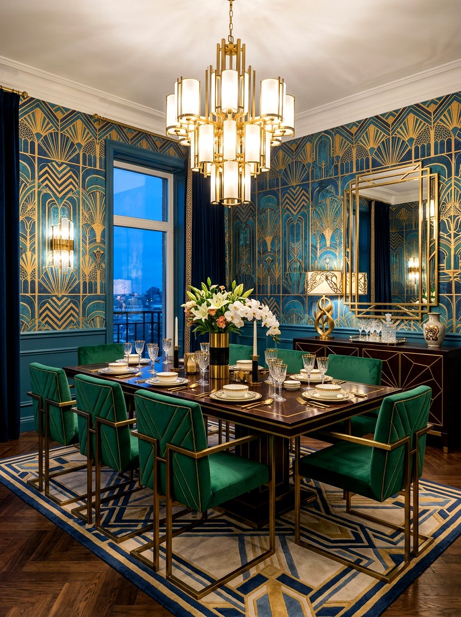 Art Deco Dining Room Wallpaper - 30 dining room wallpaper ideas