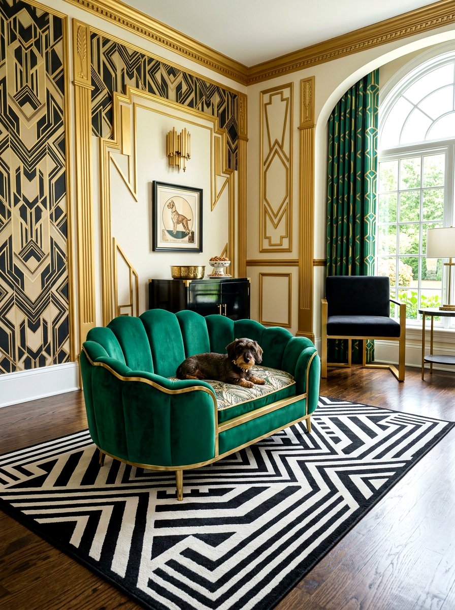Art Deco Dog Suite - 30 dog bedroom decor ideas