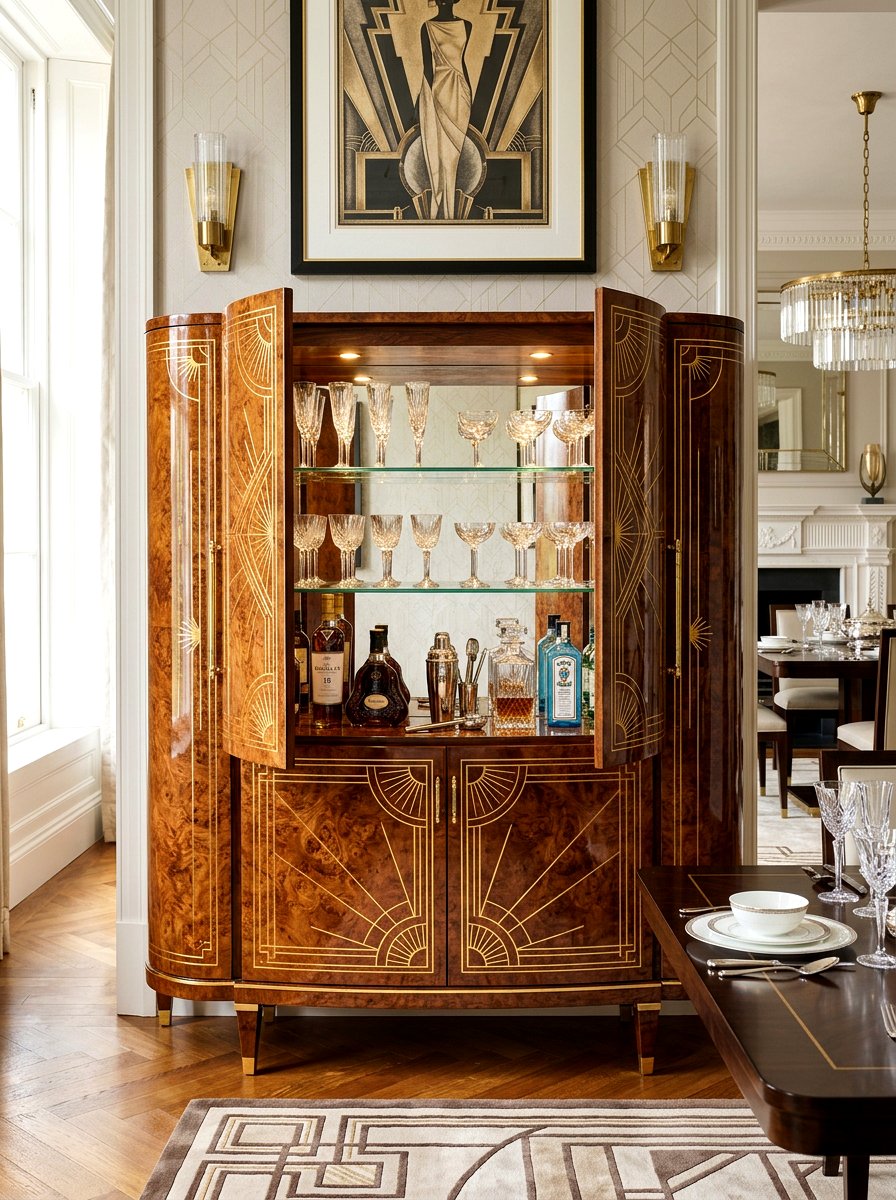 Art Deco Drink Cabinet - 30 home aperitif corner ideas