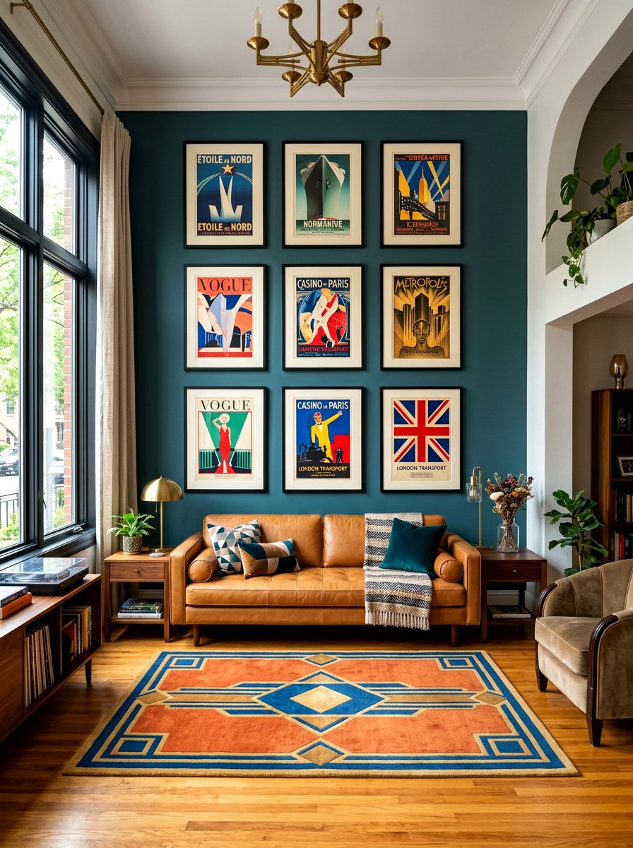 Art Deco Gallery Wall - 30 art deco home ideas