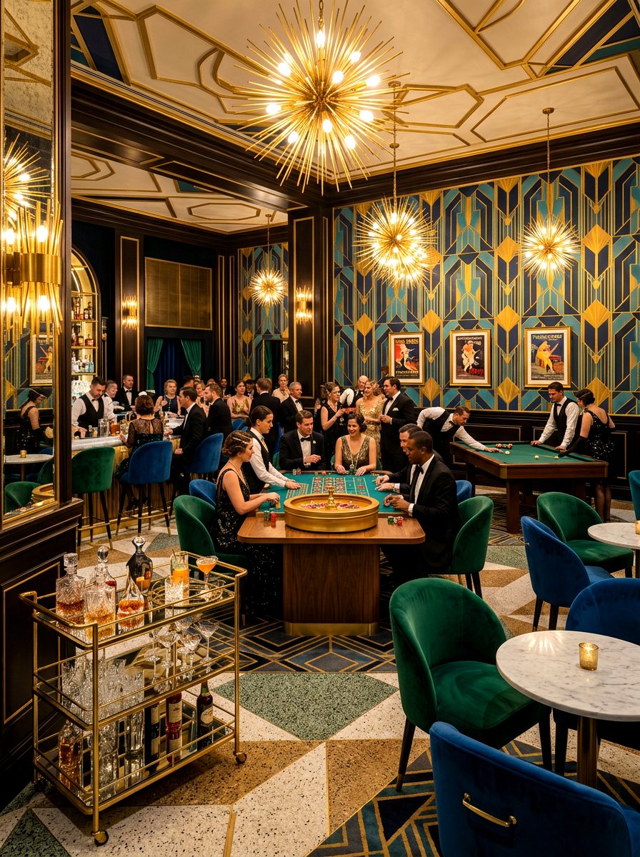 Art Deco Game Lounge - 30 game room ideas
