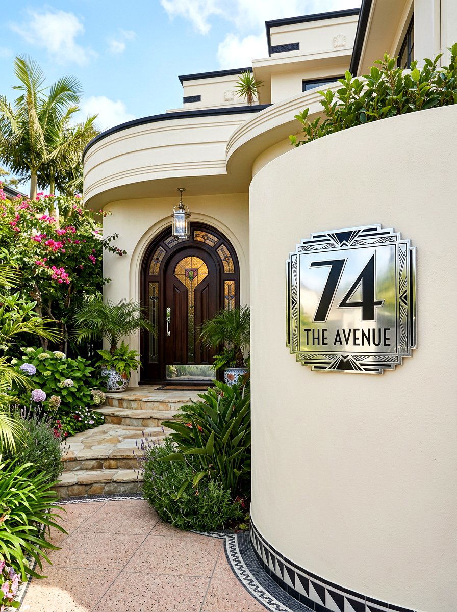 Art Deco House Number - 30 house number sign ideas luxury