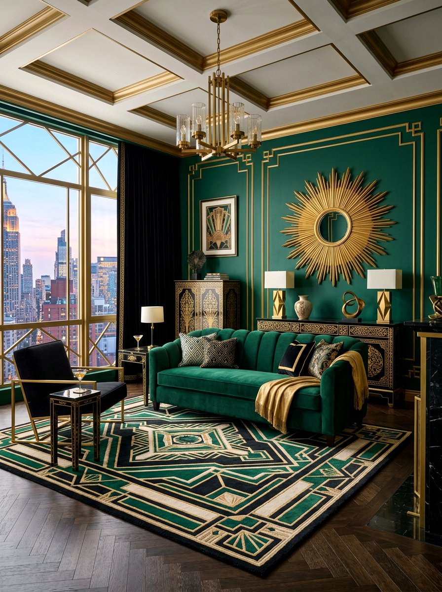 Art Deco Inspired Condo - 30 condo living room ideas