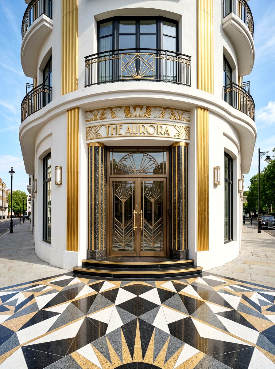 Art Deco Inspired Front - 30 front facade makeover ideas aesthetic