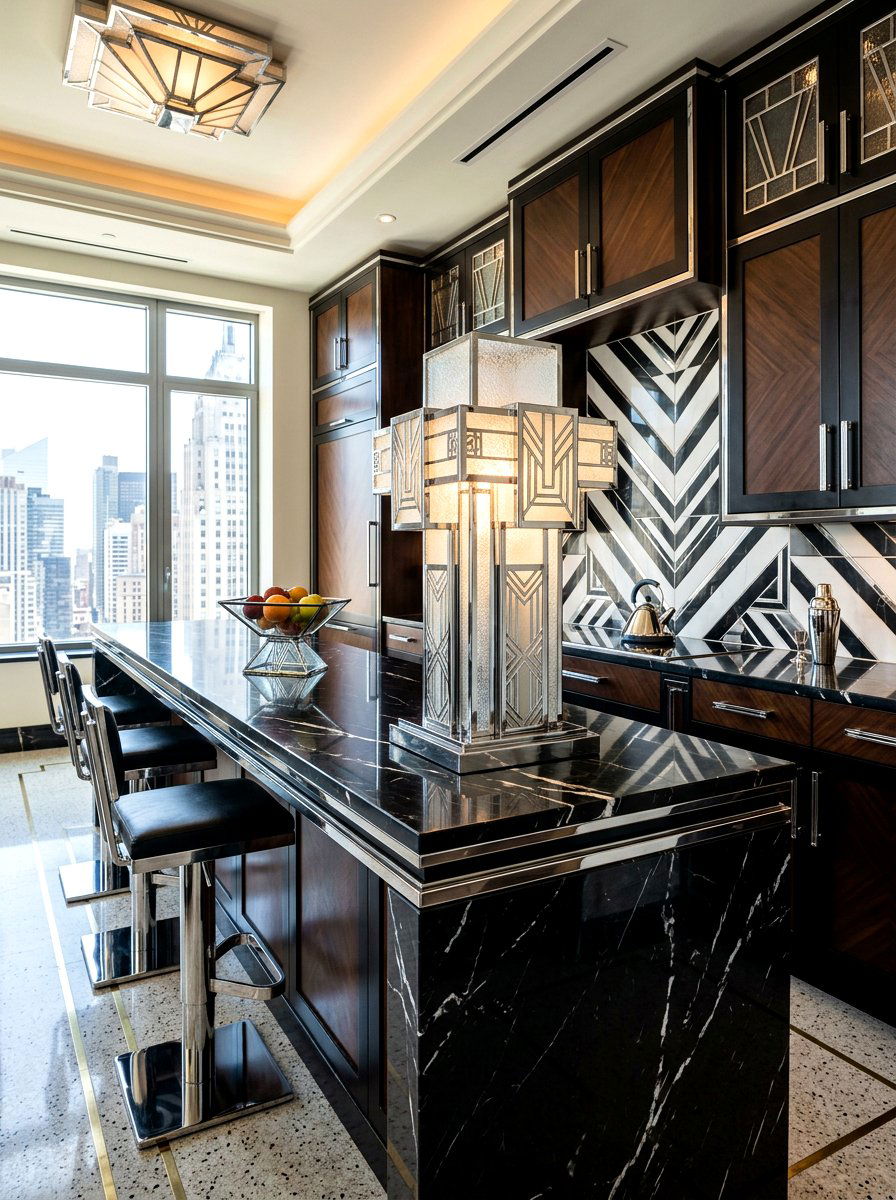 Art Deco Kitchen Lamp - 30 mini lamp on kitchen counter ideas