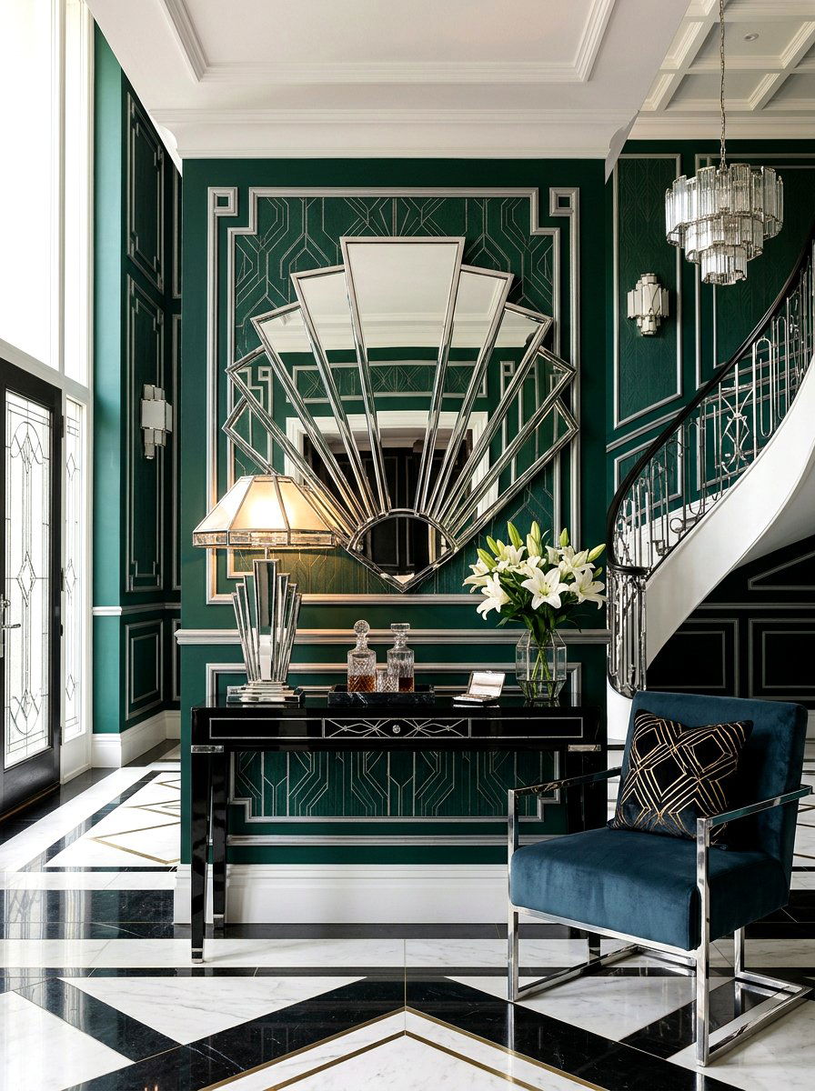 Art Deco Lamp - 30 console table lamp ideas
