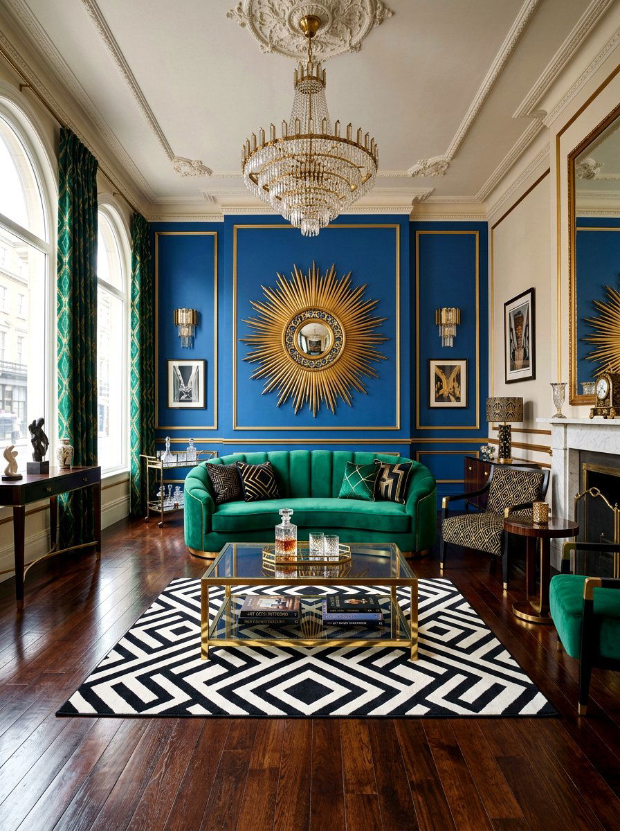 Art Deco Living Room - 30 L shaped living room ideas