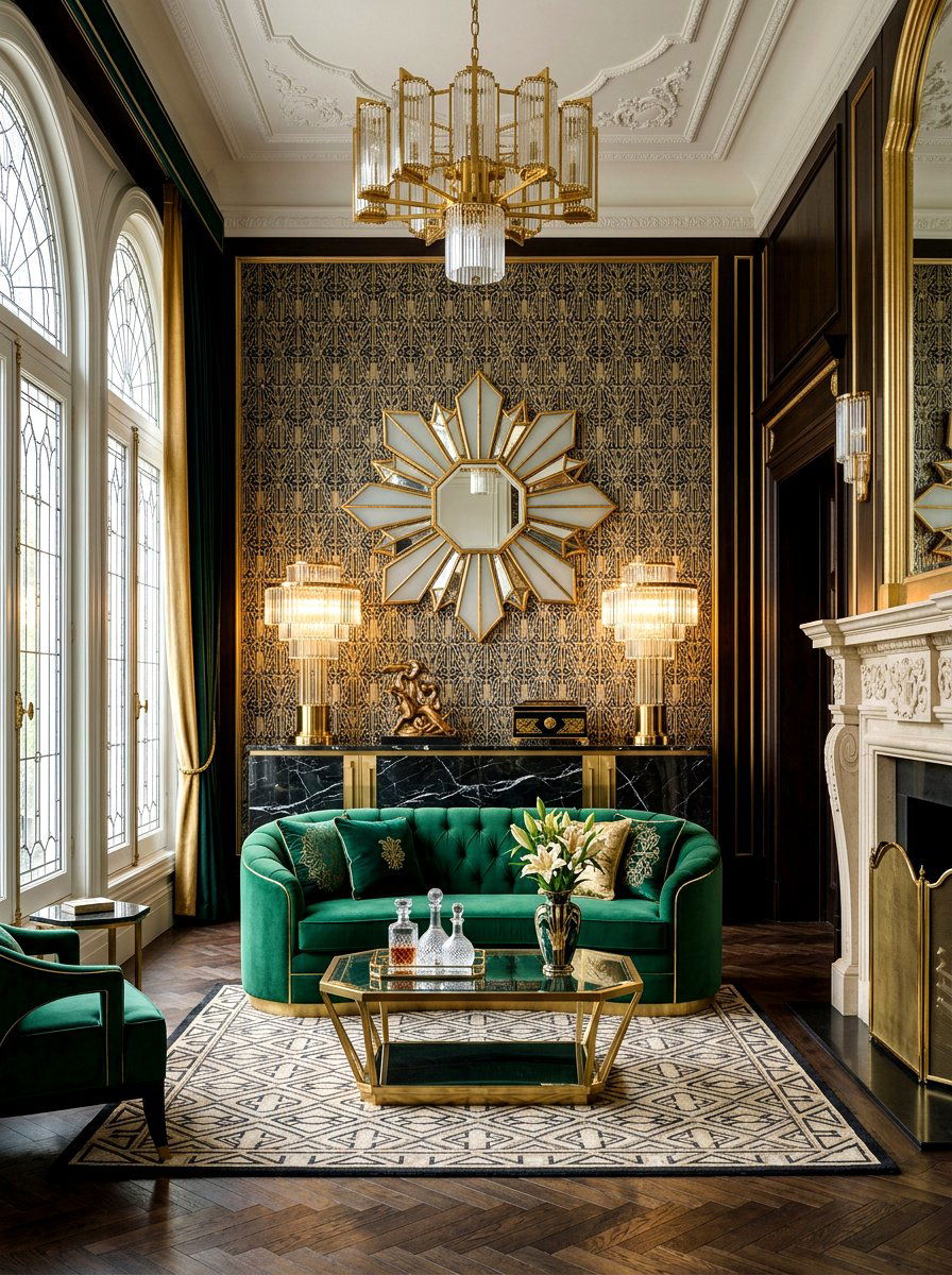 Art Deco Living Room - 30 lamp lit living room ideas