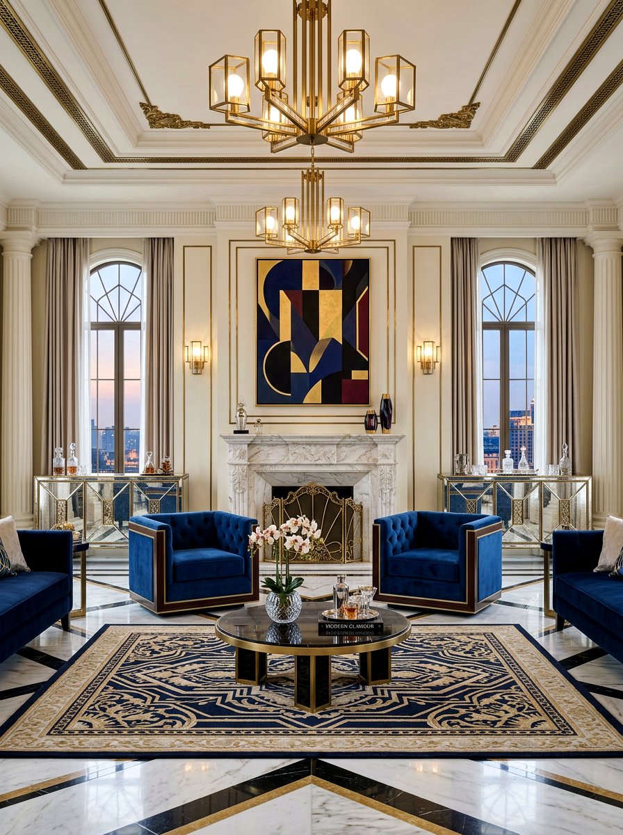 Art Deco Living Room - 30 maximalist living room ideas