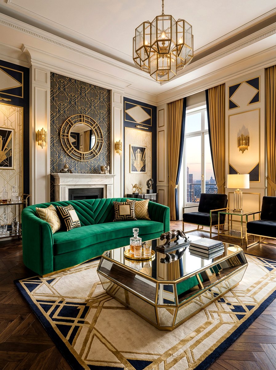 Art Deco Living Room - 30 apartment living room ideas