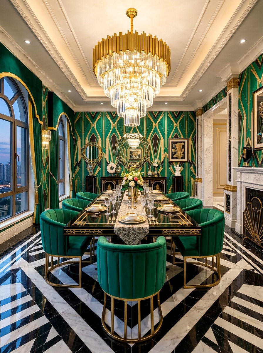 Art Deco Luxury Dining Room - 30 editorial dining room ideas