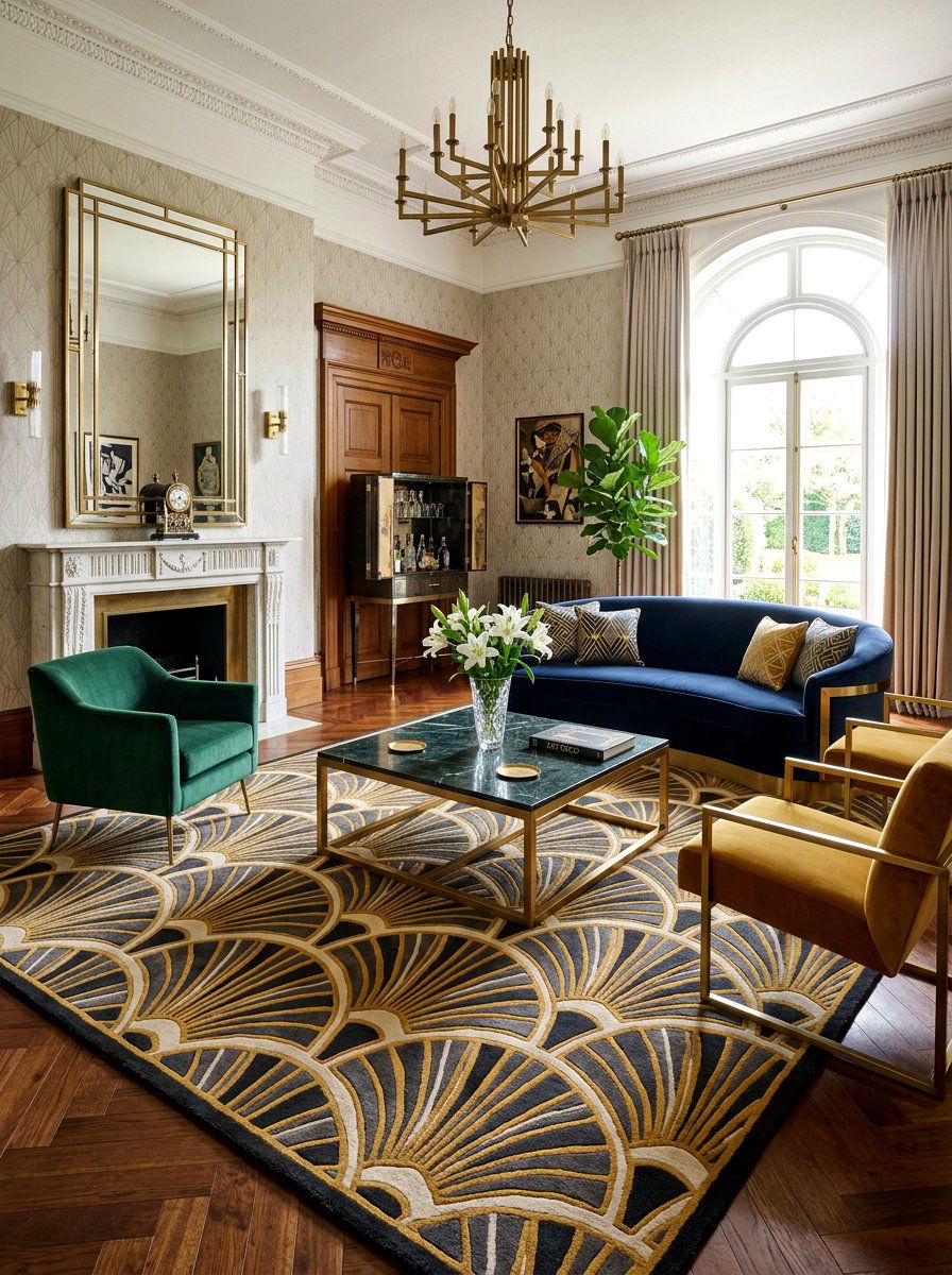Art Deco Luxury Rug - 30 art deco home ideas