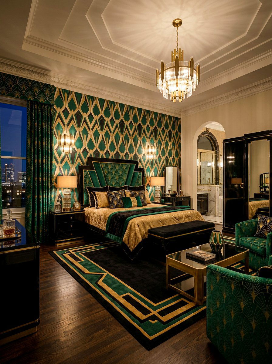 Art Deco Master Suite - 30 luxury master suite ideas