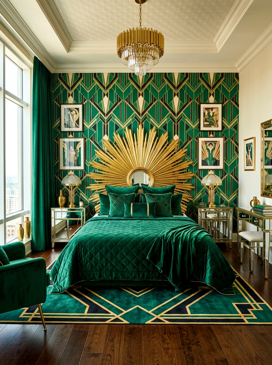 Art Deco Maximalist Bedroom - 30 playful maximalist decor ideas