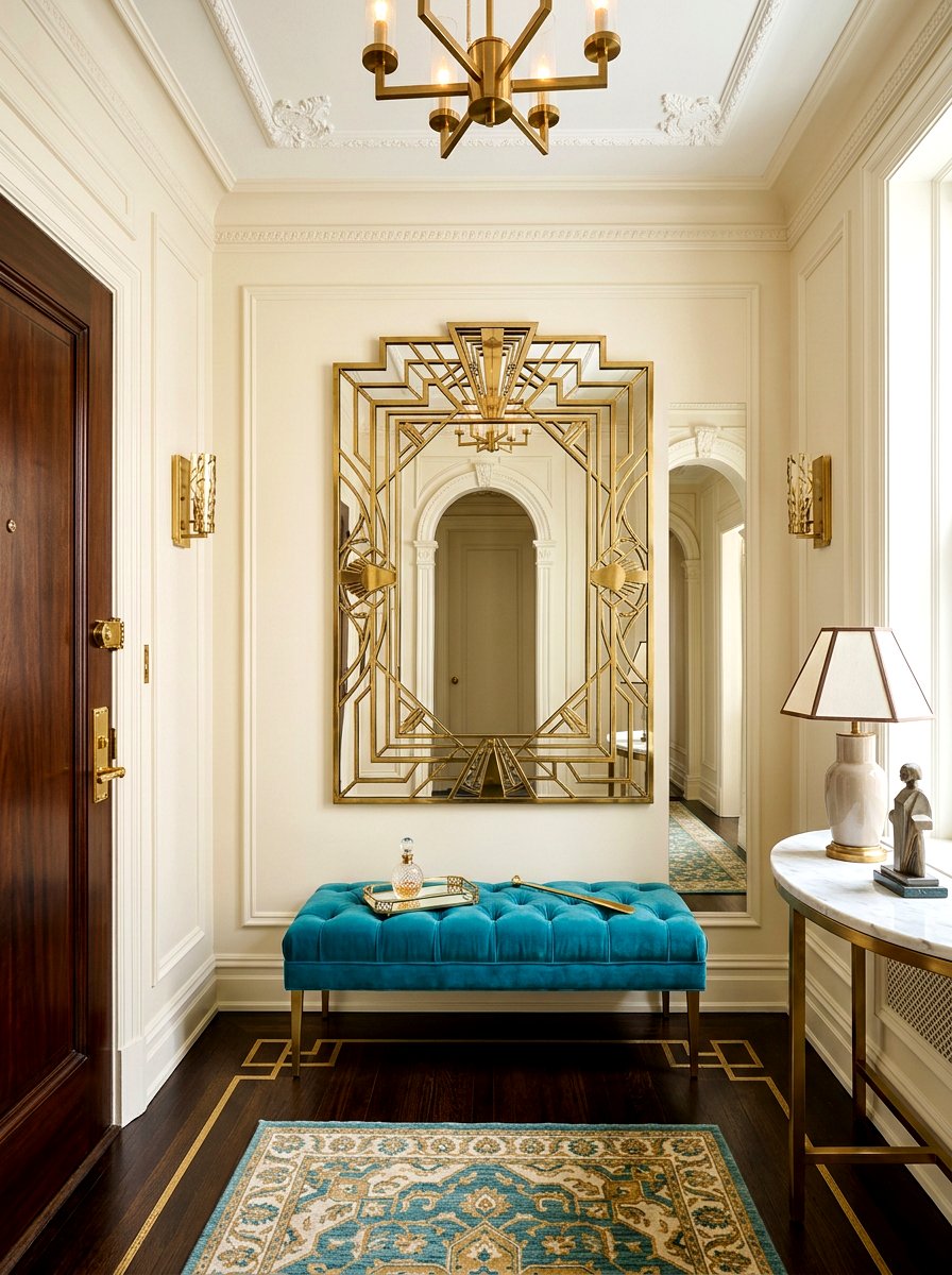 Art Deco Mirror Foyer - 30 antique mirror foyer ideas