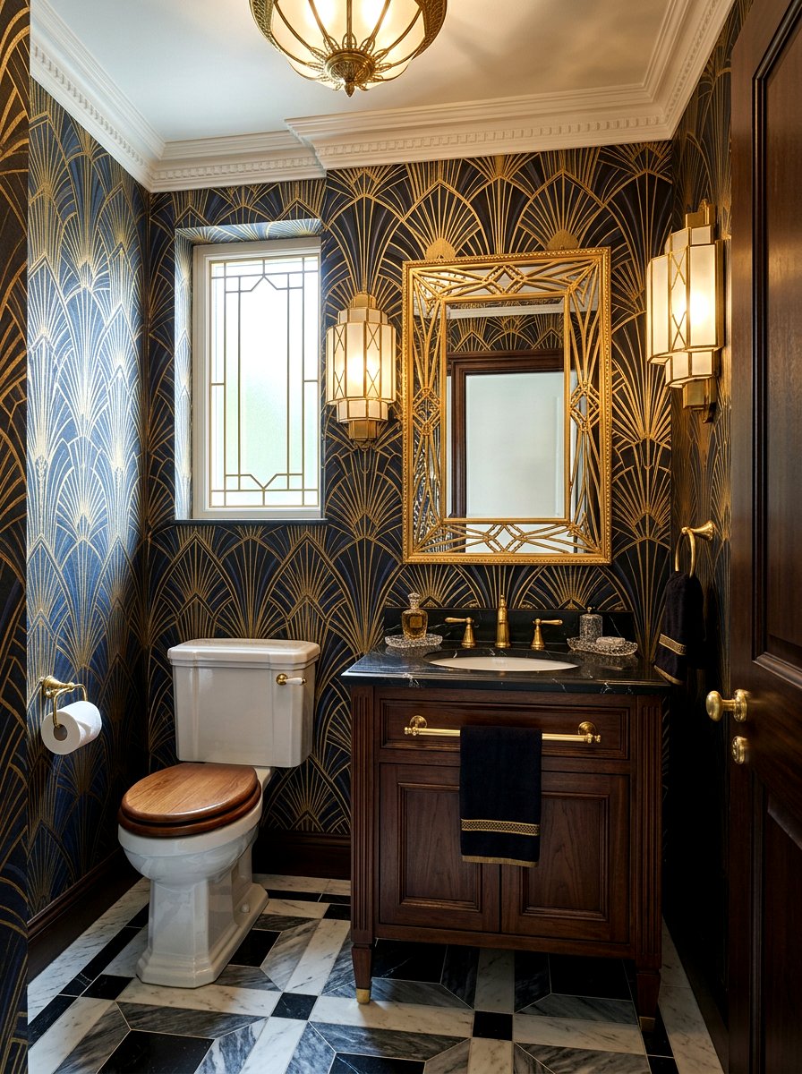 Art Deco Powder Room - 30 art deco home ideas