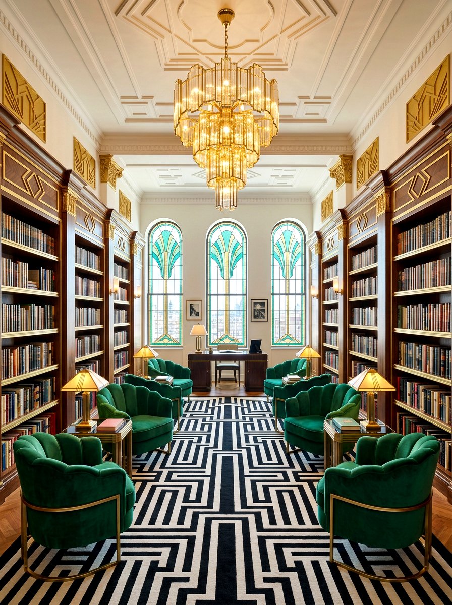 Art Deco Reading Room - 30 reading salon living room ideas