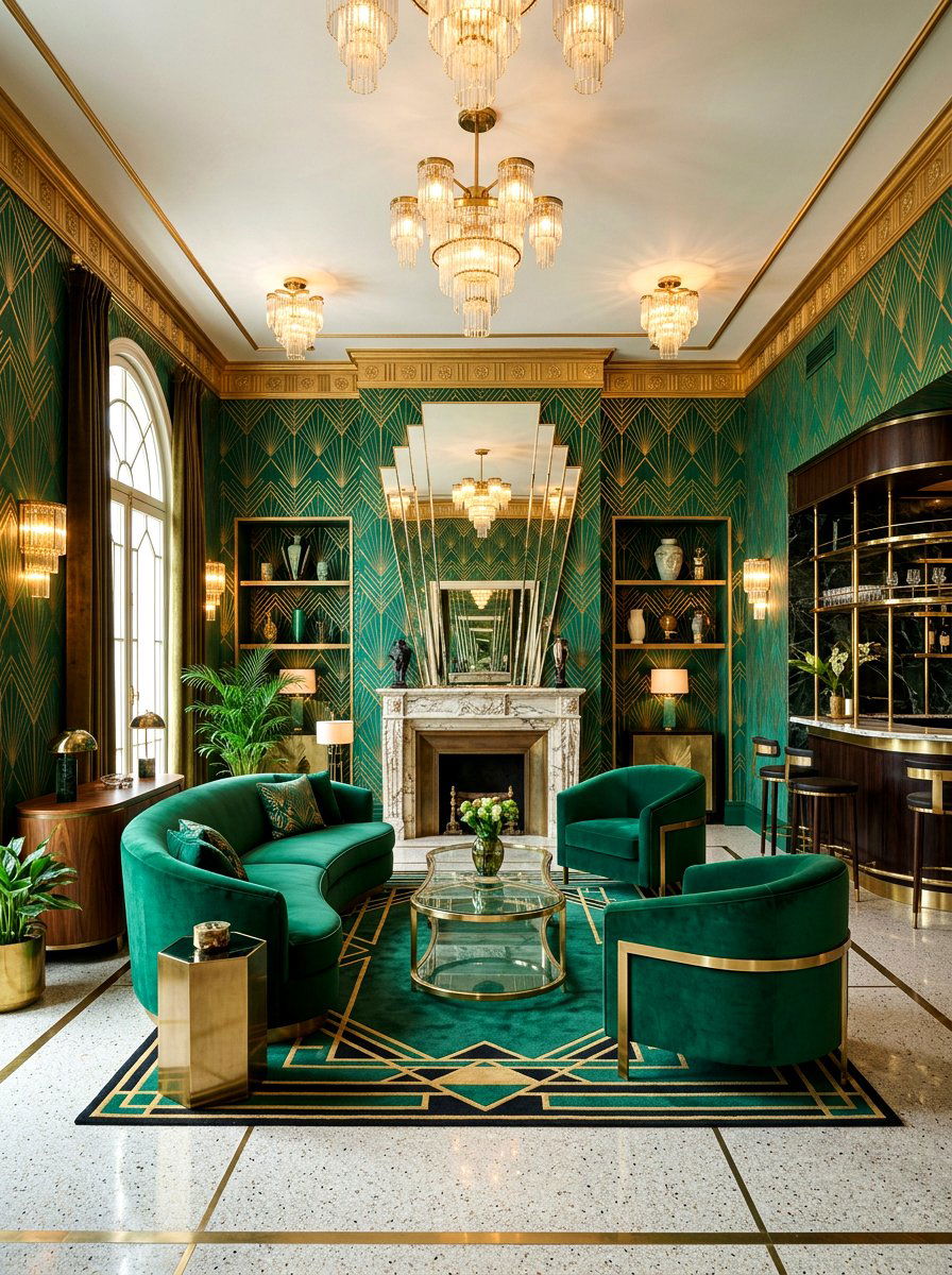 Art Deco Salon - 30 poker room ideas