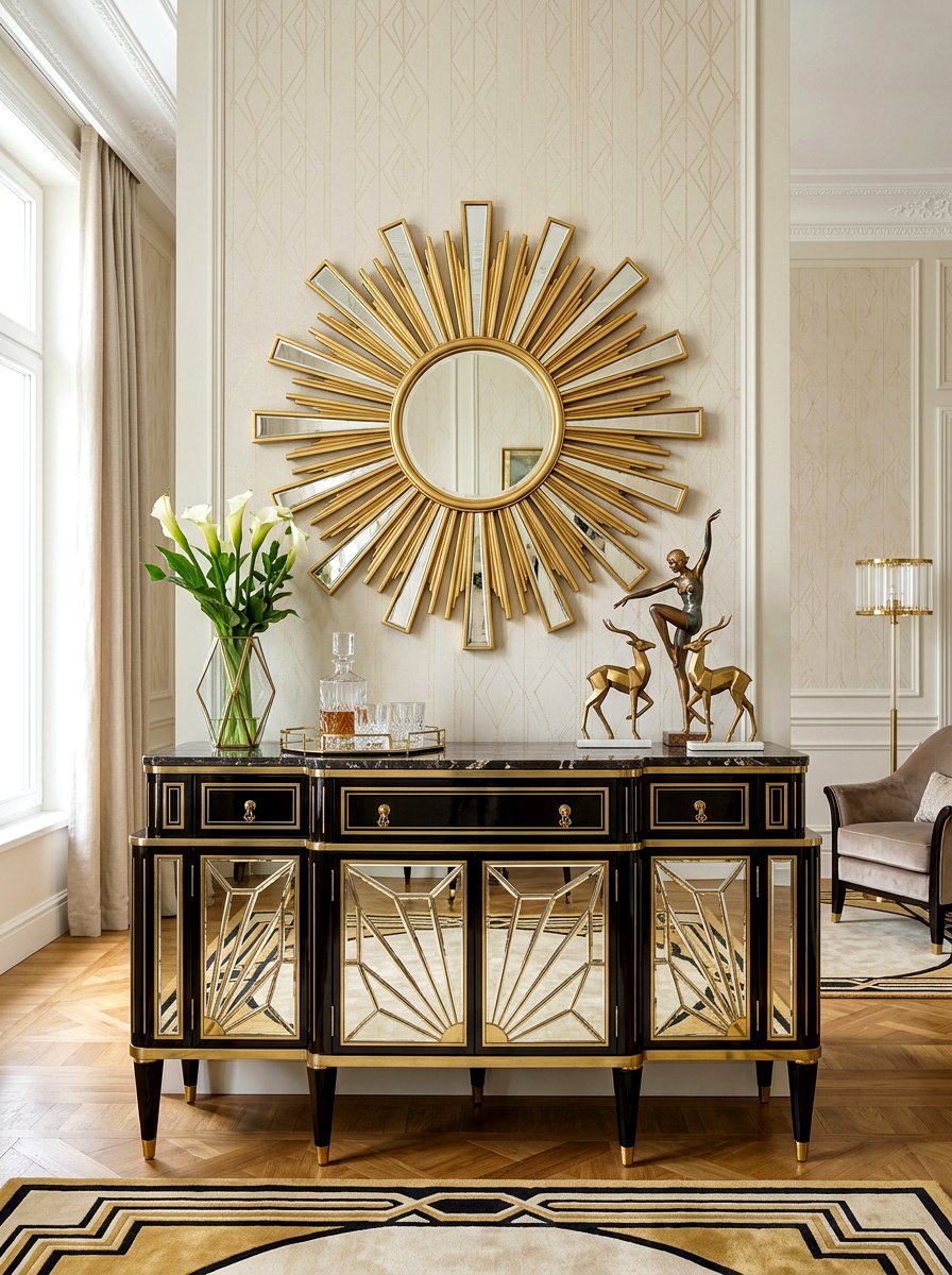 Art Deco Sideboard - 30 buffet table decor ideas