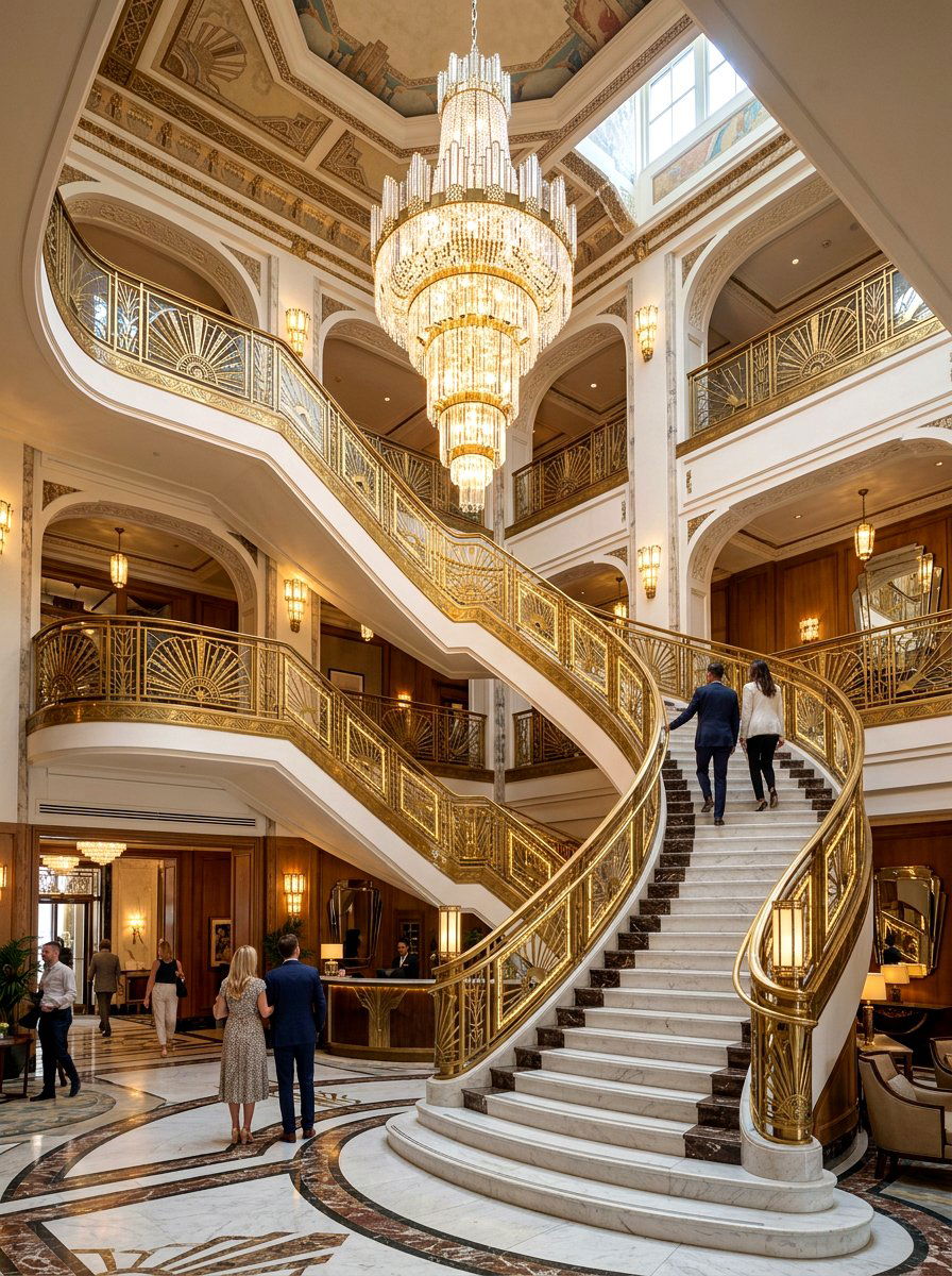 Art Deco Staircase Railing - 30 art deco home ideas
