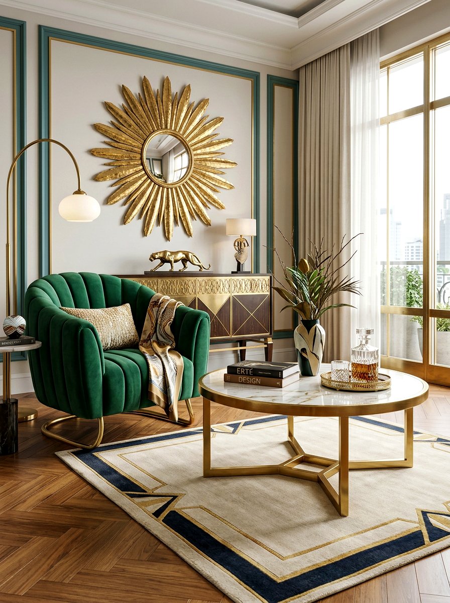 Art Deco Studio Detail - 30 editorial studio apartment ideas