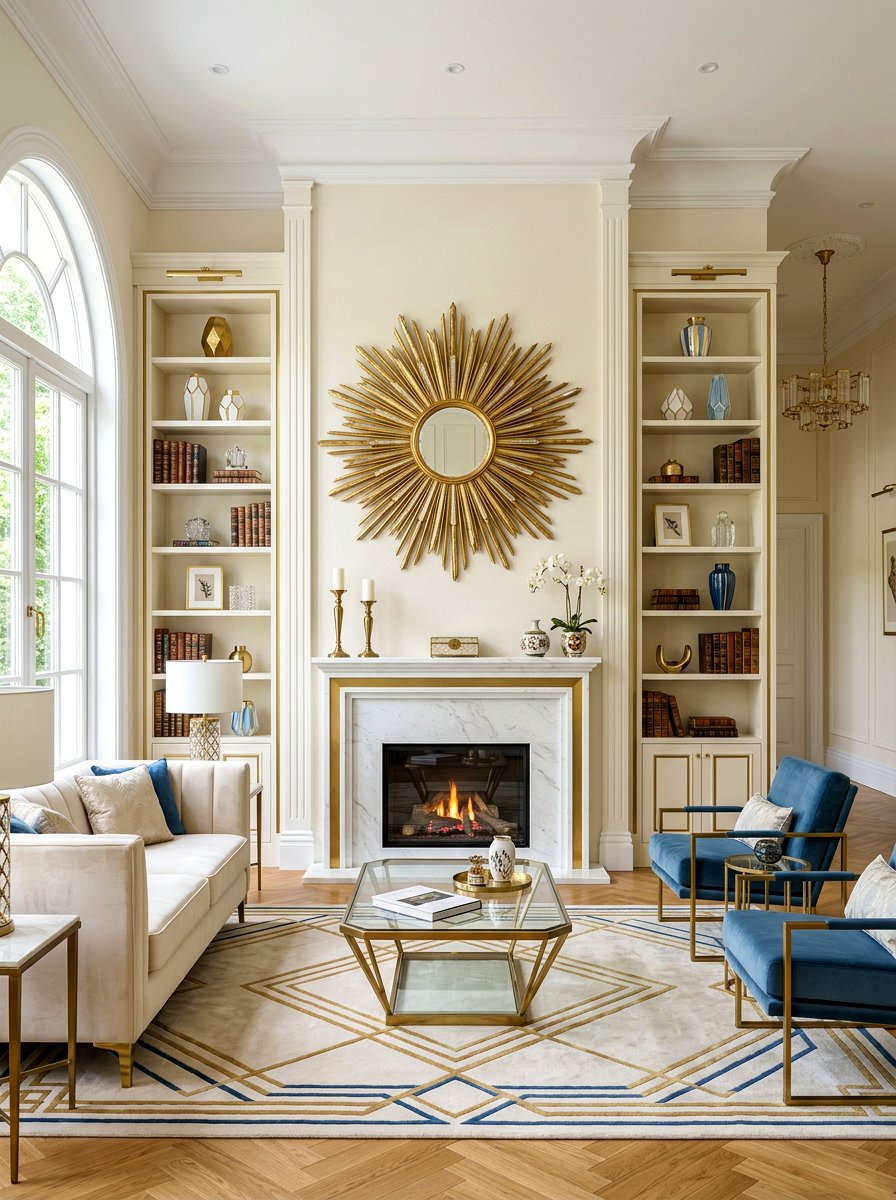 Art Deco Sunburst Mirror - 30 art deco home ideas
